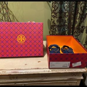 Burch blue suede sandal